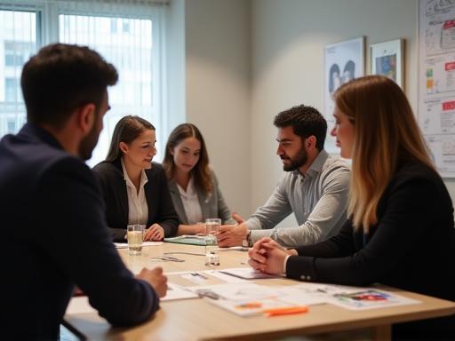 Image of a meeting discussing concepts