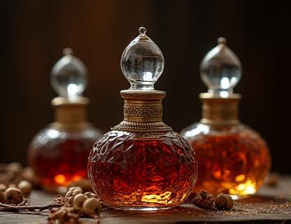 Image of traditional Attar bottles and oils