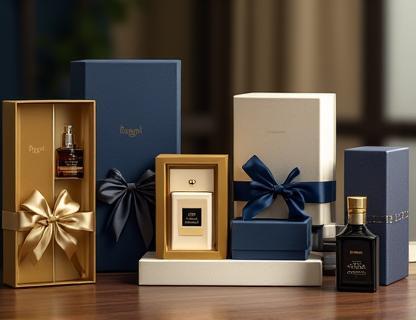 Image of luxuriously packaged corporate gift perfumes