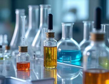 Image of laboratory equipment used for custom fragrance mixing