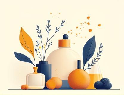 Illustration of creative fragrance development process