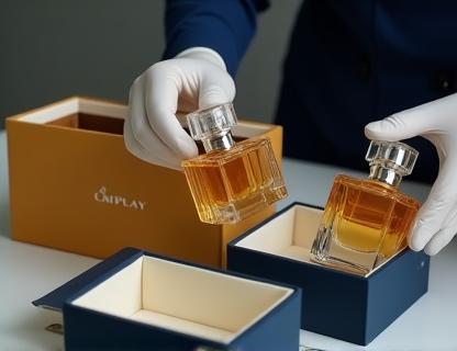 Image showing perfume bottles being packaged