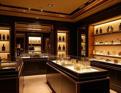 Image of a luxurious perfume boutique interior